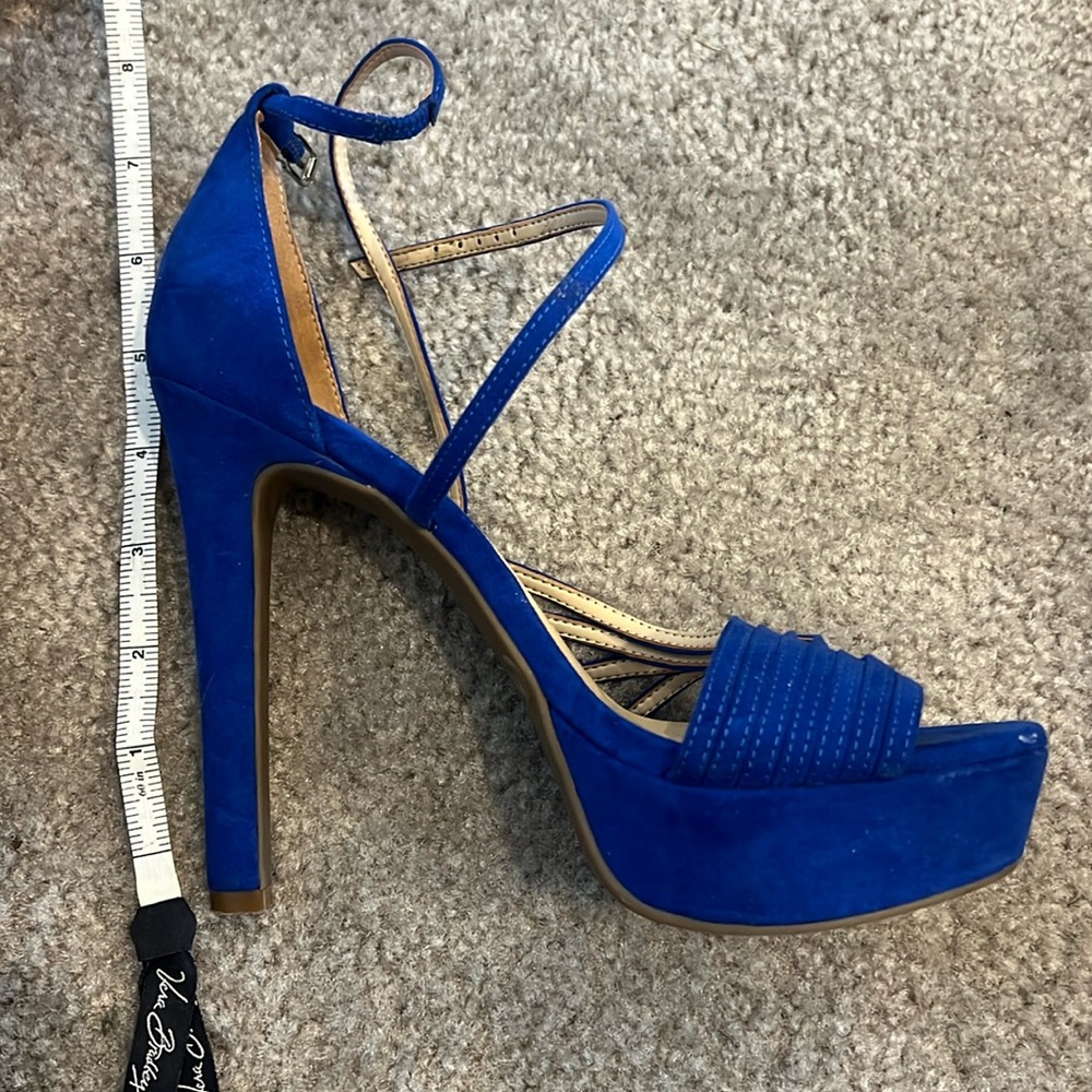Jessica Simpson high strappy blue heels